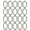 20pcs Silver Spring Gate Rings Openable Design Metal Hardware Accessories DIY Projects