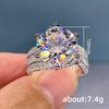Internet Celebrity Classic Six-Claw Luxury Group Ring, Popular Female Ring
