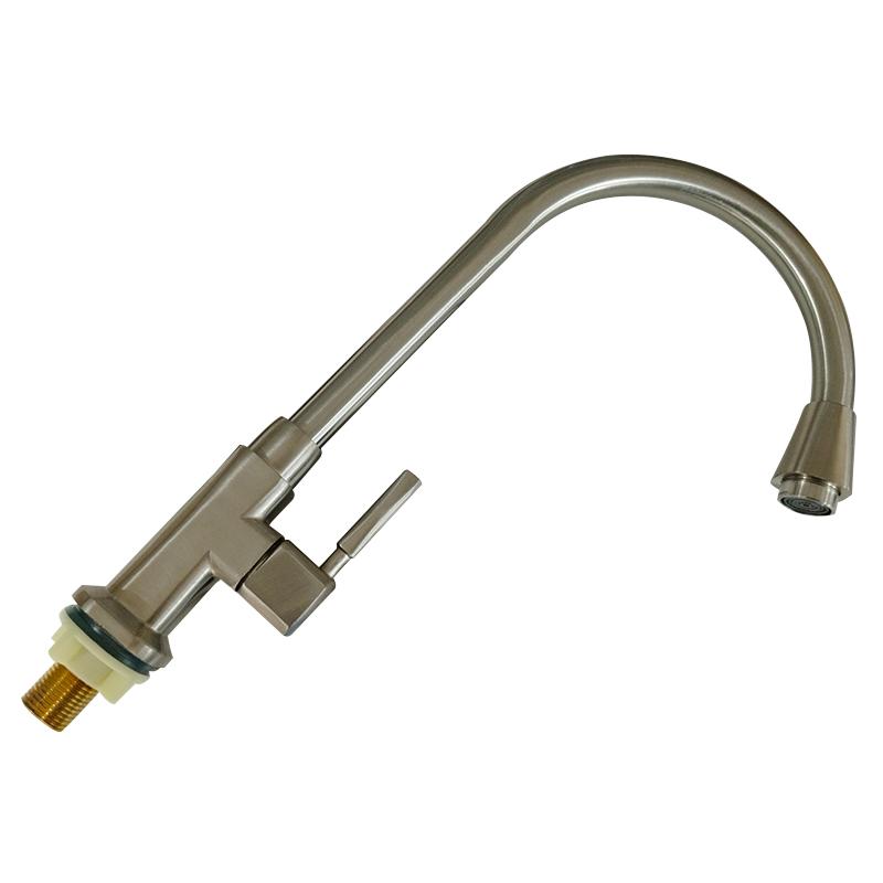 Commercial Kitchen Sink Faucet Kitchen Faucet Single Lever Cold Water Mounted Zinc Kitchen Sink Mixer Faucet (as the picture,Other)