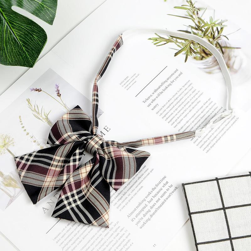 JK Women's Brown Retro Japanese School-Style Bow Tie