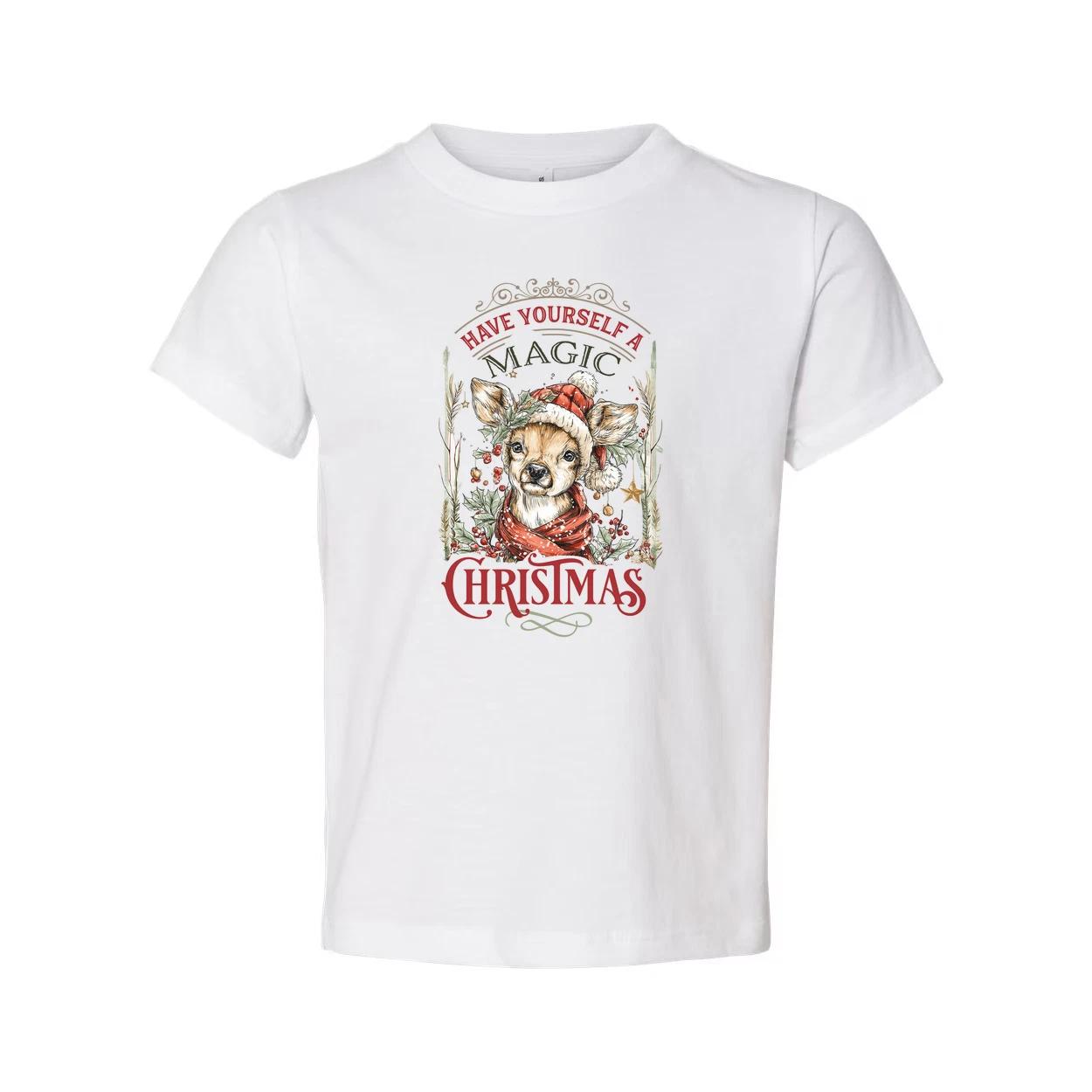Unisex Christmas T Shirt With Festive Dog Wearing Santa Hat And Red Scarf Graphi 3XL
