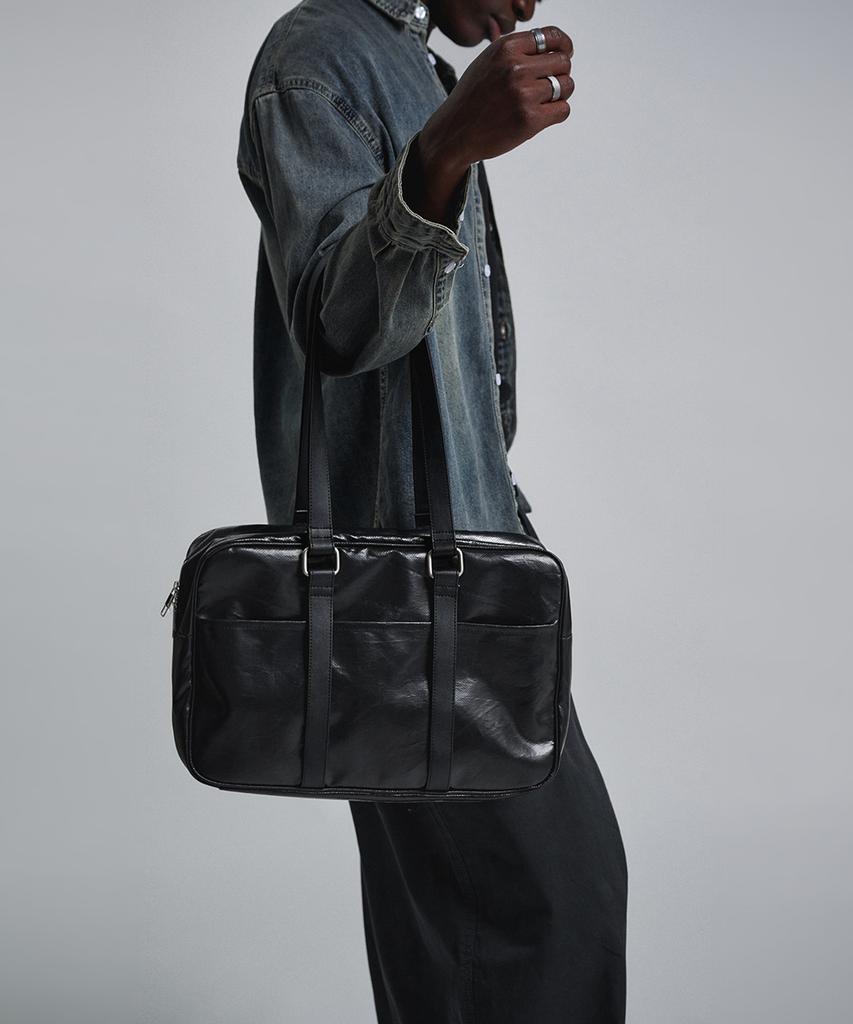 Kaneitei Mono Square Bag M (Black) / Upcycled