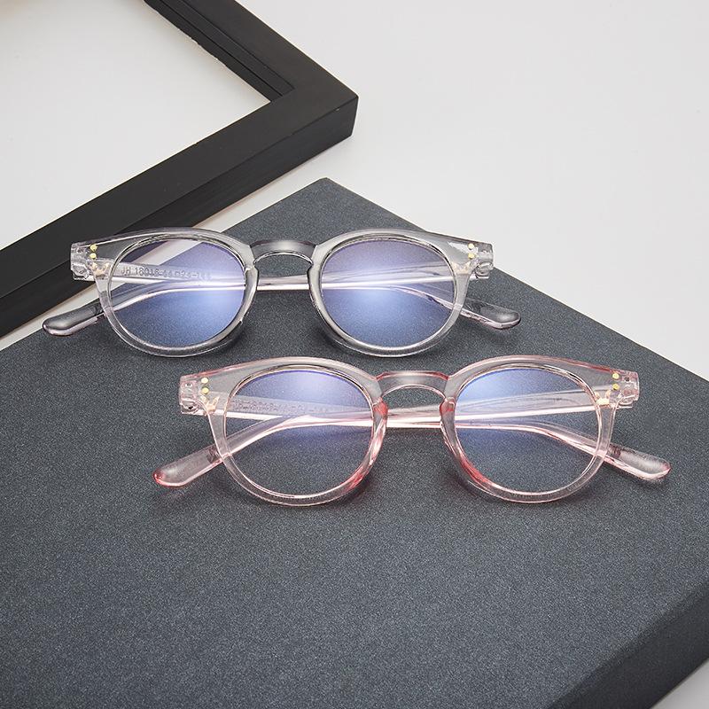 fashion New transparent point Plain glasses PC plain glass spectacles vintage eyeglass round frame glasses