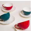 Shangqi Gold-Handle Ceramic Pumpkin Coffee Cup Set
