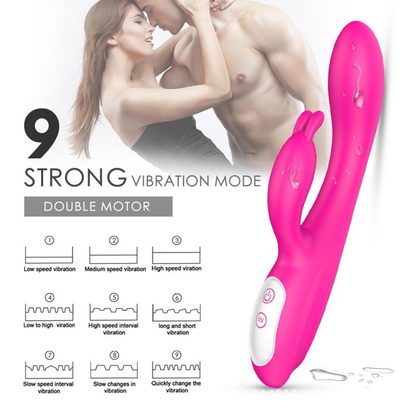 G Spot Couple Vibrator with Heating Function Clitoris G-spot Stimulation Waterproof Dildo with Vibrations Dual Motor Stimulator for Women Couple Fun