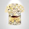 Summer Cute 3D Simple Fresh T-shirt  Anime Casual Breathable Oversized Comfortable Women Short Sleeved T-shirt