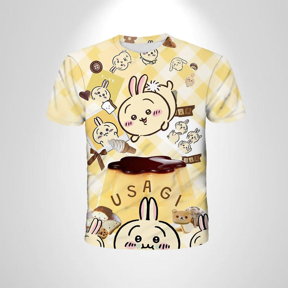Summer Cute 3D Simple Fresh T-shirt  Anime Casual Breathable Oversized Comfortable Women Short Sleeved T-shirt