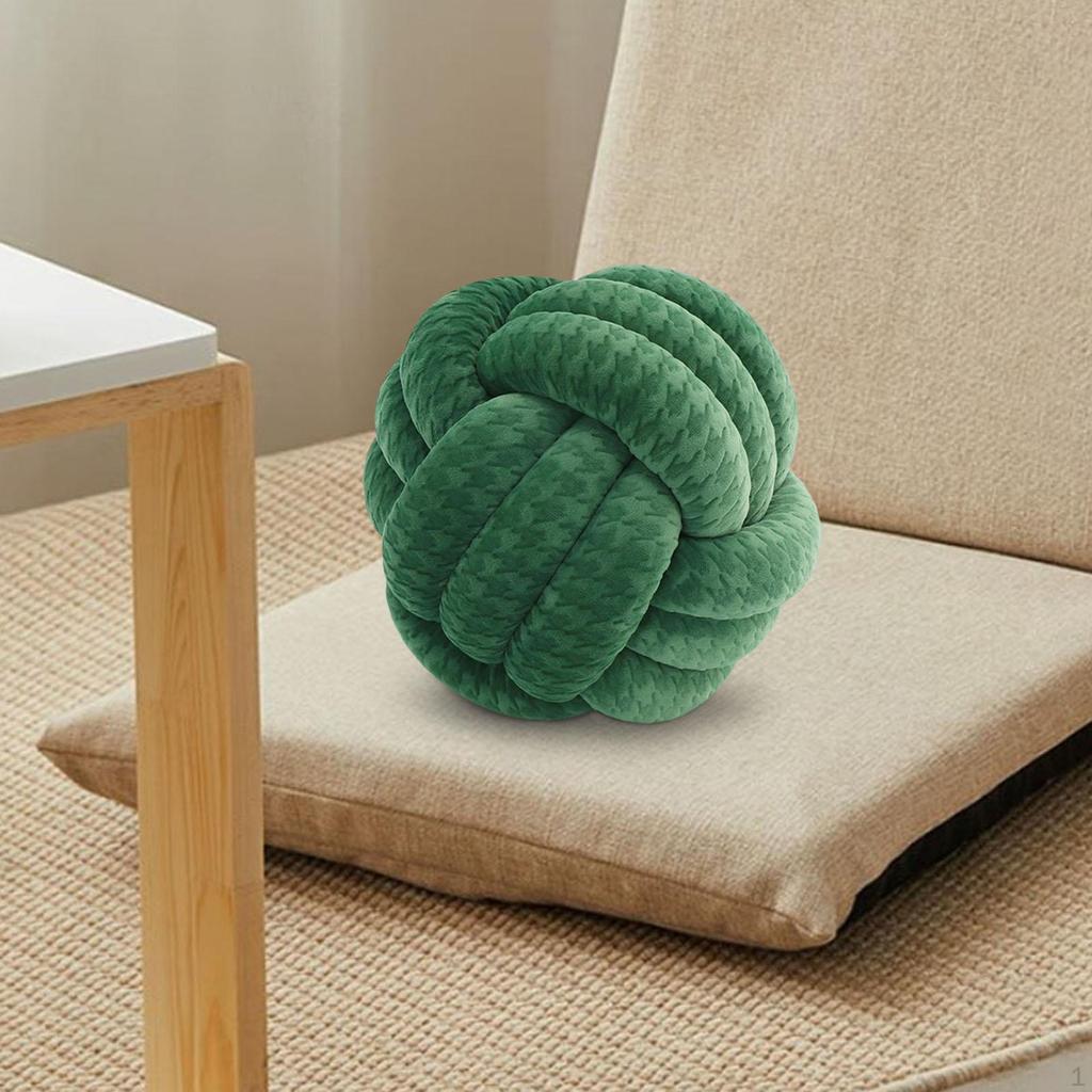 Knot Pillow Ball Tlusté Pohodlné vázané polštáře pro domácí pohovku v obývacím pokoji Světle šedá