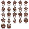 Christmas Festival LED Star Night Light: Glowing Wooden Ornament for Creative Desktop Decoration