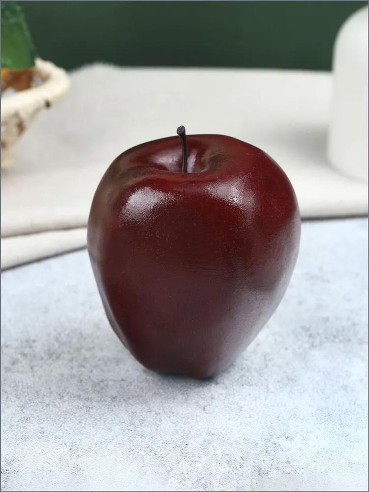 Artificial Realistic Apple Fruit Replica Decorative Prop for Home Kitchen Table Display or Photography Use with Durable Material and Natural Shape