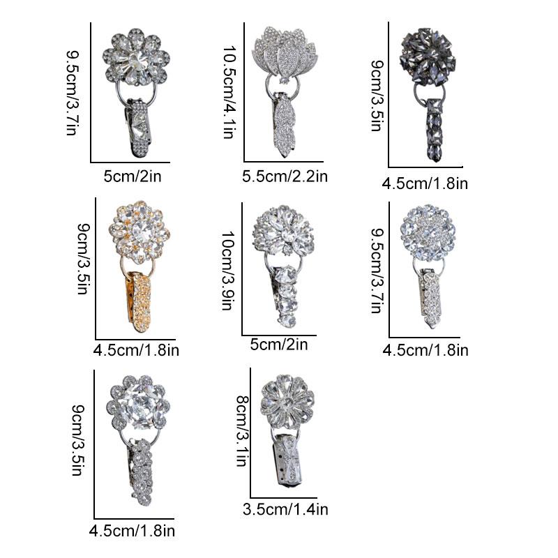 1Pc Handwork Sewing Originality Shiny Rhinestone Overcoat Decor Duckbill Buckle Fashion Metal Button Clothing Accessory