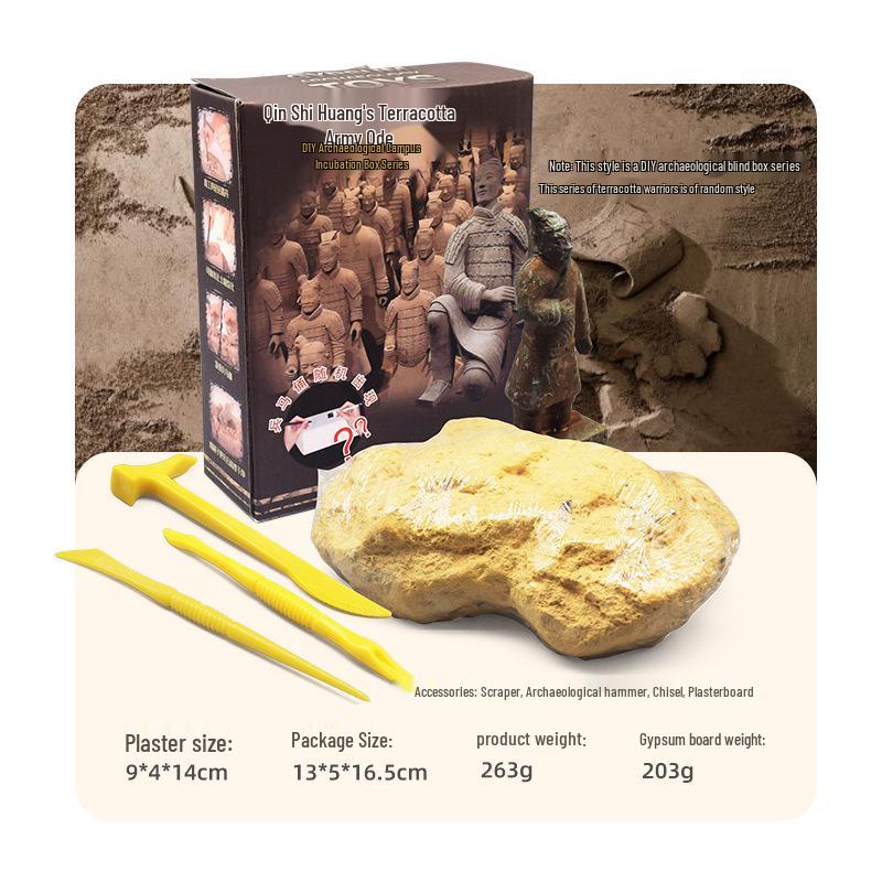 

Игрушка-раскопки терракотового воина ручной работы, сюрприз-бокс для детей - образовательный подарок к началу учебного года