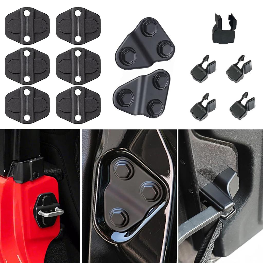 Car Door Lock Screw Protector Cover Decoration Limit Strap Hinges Footman Loop Bracket Cap For Jeep Wrangler JL Gladiator JT 18+