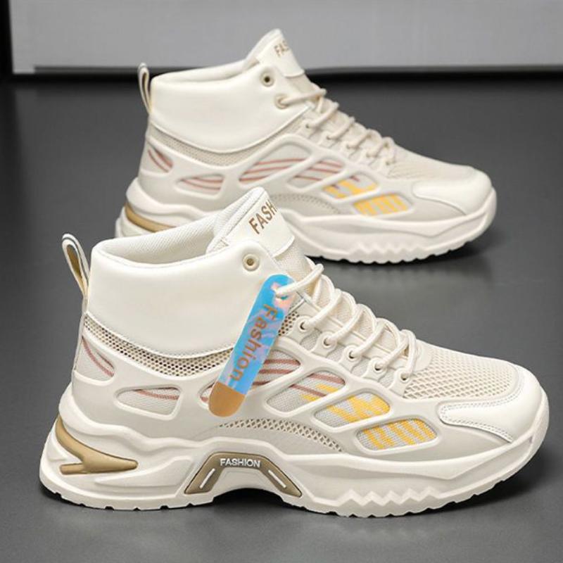 Zapatillas altas de verano para hombre, transpirables, con colchón de aire, para correr, botines para hombre, zapatillas de tenis antideslizantes de diseñador de moda