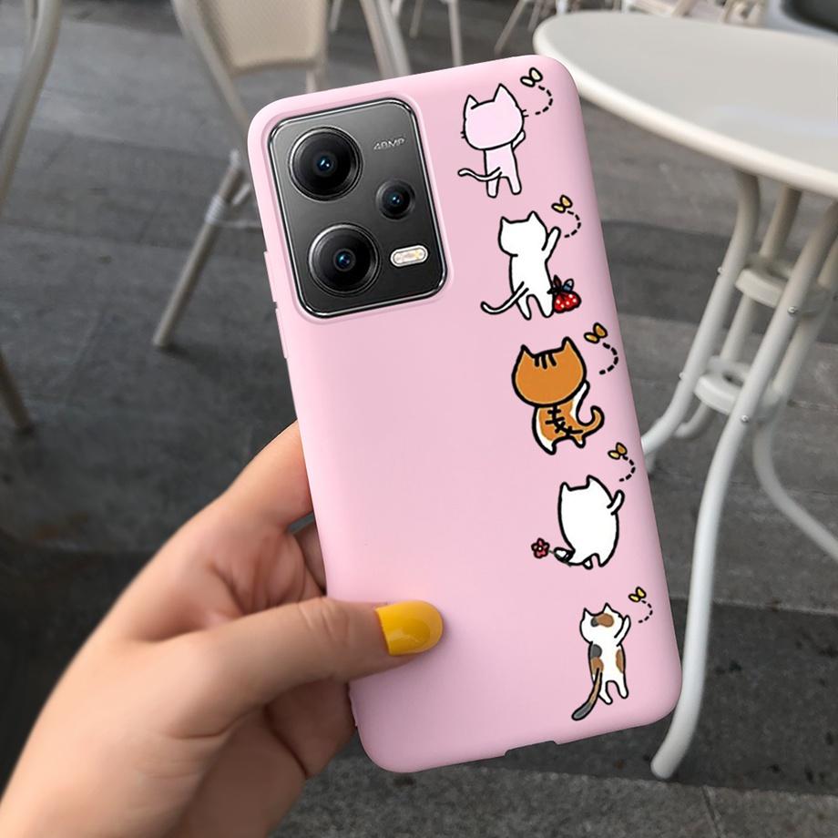 Cartoon Cases For Xiaomi Poco X5 Pro 5G Case PocoX5 5G Cover Soft TPU Matte Shockproof Capas Dragon Cute Cat Astronaur Pattern