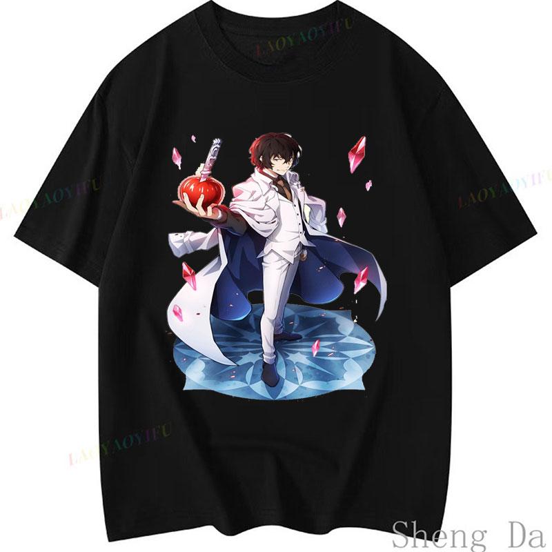

Anime Print Manga Cotton Y2k Clothes Bungou Stray Dogs Dead Apple T-Shirt Dazai Osamu Chuuya Nakajima Graphic T Shirts 5XL різнокольоровий