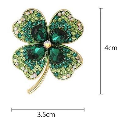 Clover Brooches Women Clothing Coat Jewelry Party Accessories