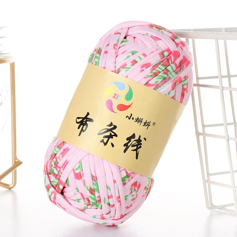 Needlework Knitting Crochet Yarn Printed Fabric Strips Line Colorful Segment Dyed Fabric Strips Line Handmade Diy Knitting Yarn Ball