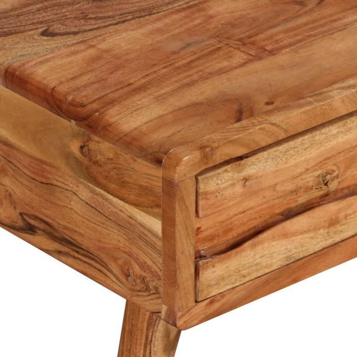 VidaXL Table basse Bois massif avec tiroir sculpté 100 x 50 x 40 cm
