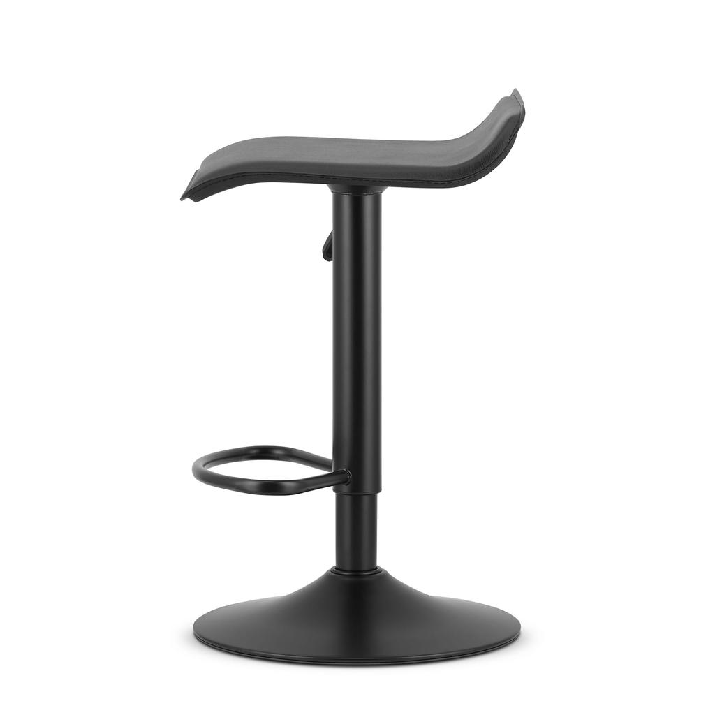 FORT stool - black eco-leather / black base
