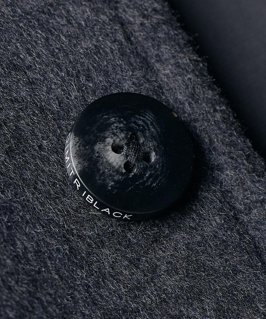 DIMITRI BLACK Essential Cashmere Balmacaan Coat_Charcoal