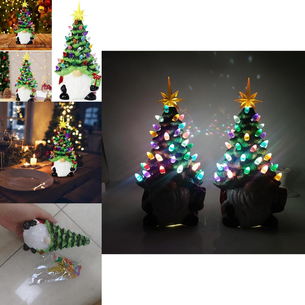 Christmas Gnomes Decorations With Led Lighting For Holiday Home Decor