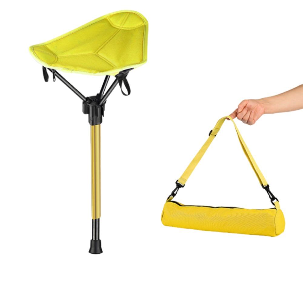 Aluminum Zinc Zinc Alloy Tripod Stool Folding Chair Stable Adjustable Hiking Chair  Travel