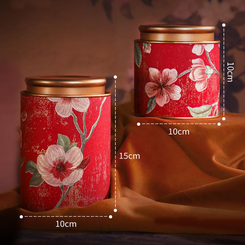 Exquisite Floral Tea Canister for Black, Green, Longjing Teas - Creative, Portable, and Sealed.