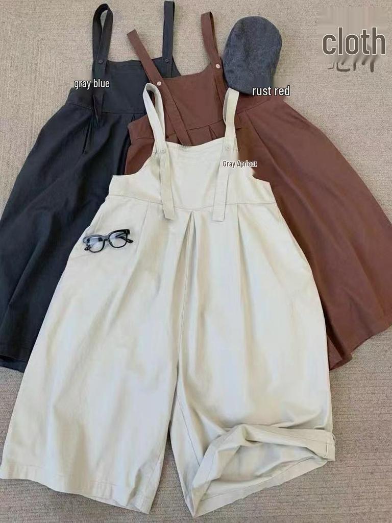 Kibu Jianchuan Spring Japanese Plus Size Casual Wide Leg Overalls Pants