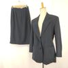 90s Vintage Burberrys Skirt Suit Women 9AR M Olive Gray two-piece(USED)