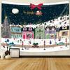 Noel Baskılı Polyester Goblen Duvar Asılı Oturma Odası Yatak Odası Yurt Odası Dekor Ev Dekor Plaj