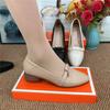 Low-heeled Shoes, Fashion Single Shoes, Comfortable Soft-soled Temperament, All-match Work Shoes, Low-heeled Shallow-mouthed Mother's Leather Shoes