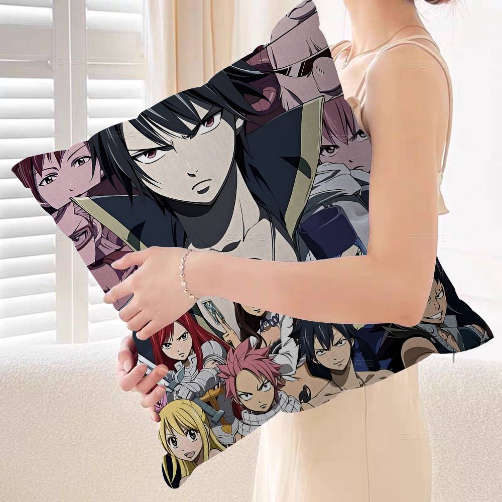 Anime Fairy Tail Pillowcase Toon Gift Cushion Cover Bedroom Home Sofa Chair Seat Decor Pillow Case