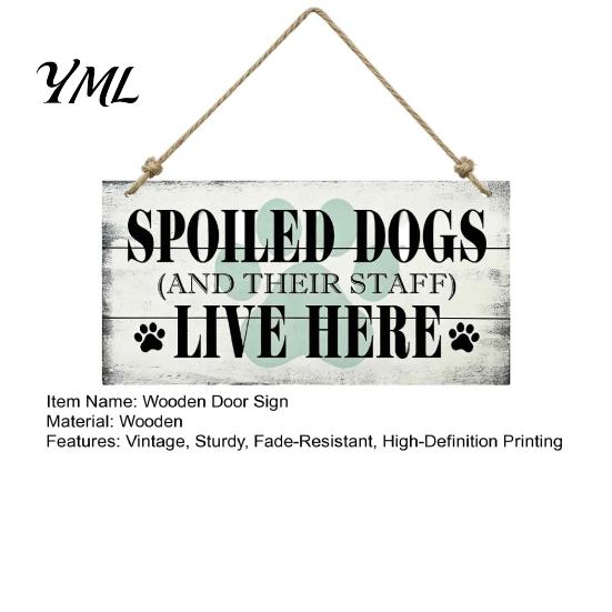 Pet Welcome Door Sign House Wooden Sign, Rustic Farmhouse Dog Wall Hanging Plaque, Entrance Decor Vintage Home Decor, Housewarming Gift for