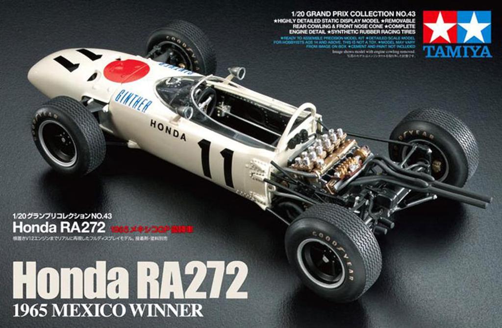 Tamiya Grand Prix Collection Series Honda RA272 1965 Mexico GP Winning Car Plastic Model 20043 1/20 No.43