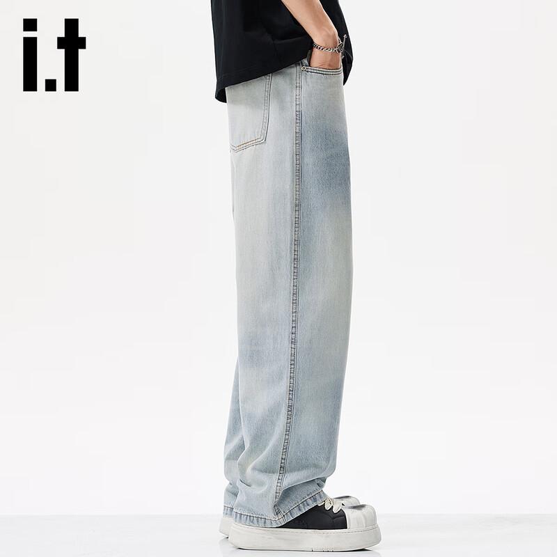 izzue it Men's Relaxed Straight Leg Jeans