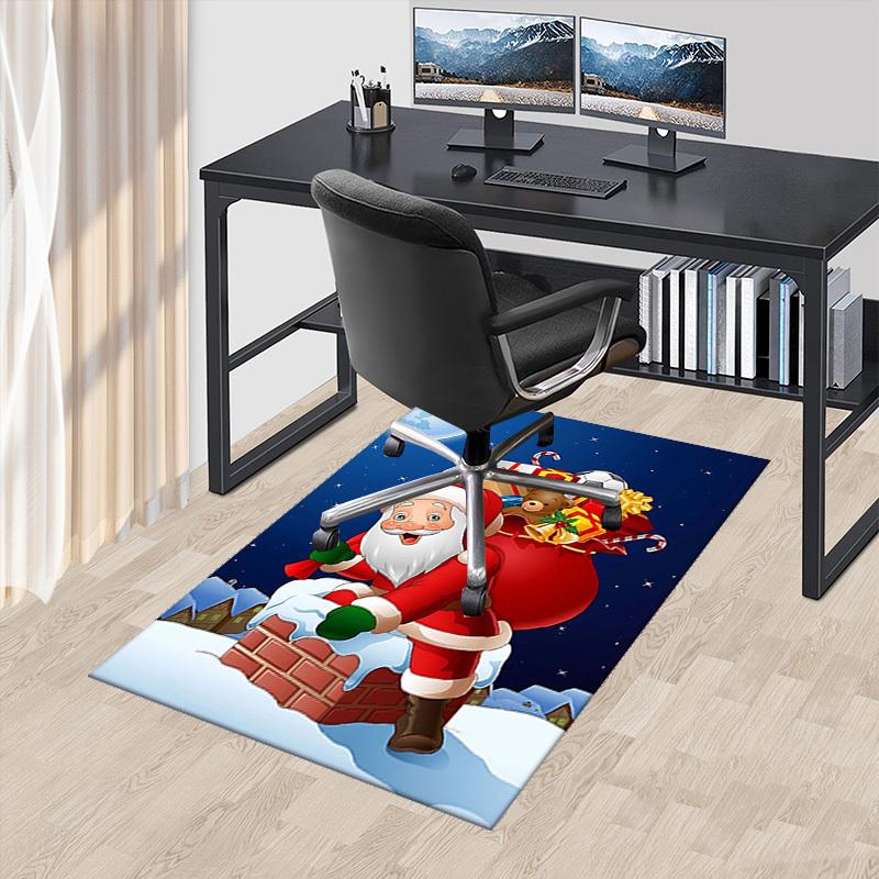 

Christmas Santa Claus Chair Mat - Anime Cartoon Design, Non-Slip Carpet for Office, Home Decor, Living Room, Bedroom, Game Room & Dormitory.R099 60cm by 90cm