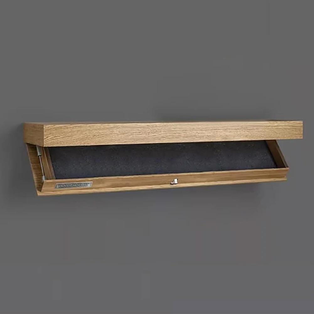 Wooden Magic Flap Shelf with Secret Compartment Concealed Floating Shelf Hidden Shelves for Book Wine Plants Disc