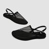 Round head breathable fashion mesh flat-soled single shoes metal buckle decorative mouth straps thin sandals women
