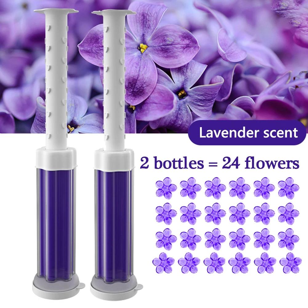 2pcs Toilet Cleaner Gel Deodorant Toilet Gel Air Freshener Aromatic Flower Detergent Bathroom Fragrance Household Cleaning