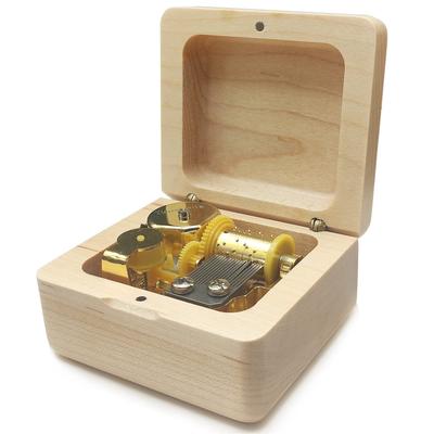 Mini caja de música de madera Caja de música de cuerda de 18 notas Caja de música de madera Te pone en (Arce, Canciónalo)