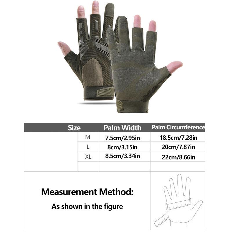 Drei-Finger-Radhandschuhe für Herren Outdoor Taktische Wanderhandschuhe Atmungsaktiv Touchscreen Outdoor-Sportarten Fitnessstudio Zubehör