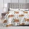 Hochlandkuh-Print Decke und Überwürfe Niedliches Bauernhoftier Kuh Geschenke Weiche Warme Bettwäsche Decke für Mädchen Kinder Erwachsene Sofa Reise