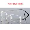 Anti Blue Light Customize Prescription Frameless Coating Myopia Eyeglasses Computer Eyeglasses 0 -0.5 -1 -1.5 -2 -2.5 -3 -4 -5 -6