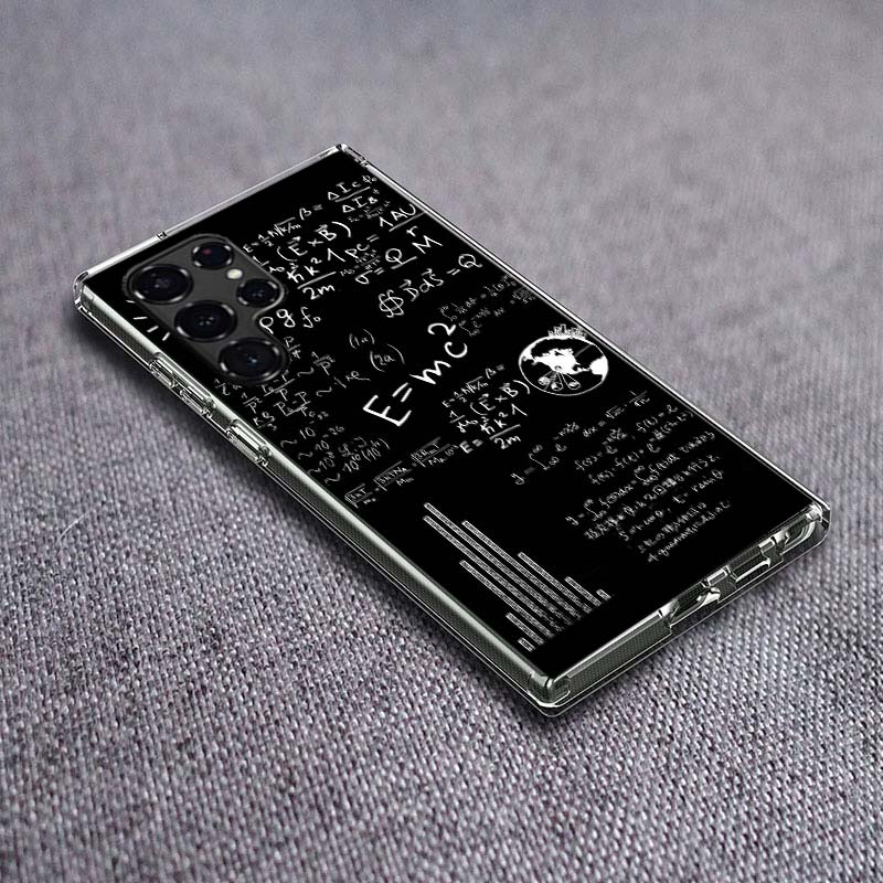

Chemical Math Formula Phone Case For Samsung Galaxy S24 S23 S21 S20 FE S22 S26 Ultra S25 Edge S10 Plus Cover Clear TPU Capa Shel Samsung S25 Plus