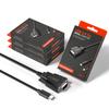 Adaptador Serial RS232 DriverGenius Série SerialEdgeX Cabo de Conversão DB9 com 3 Indicadores LED Compatível com Windows 11 macOS 15 USB-C