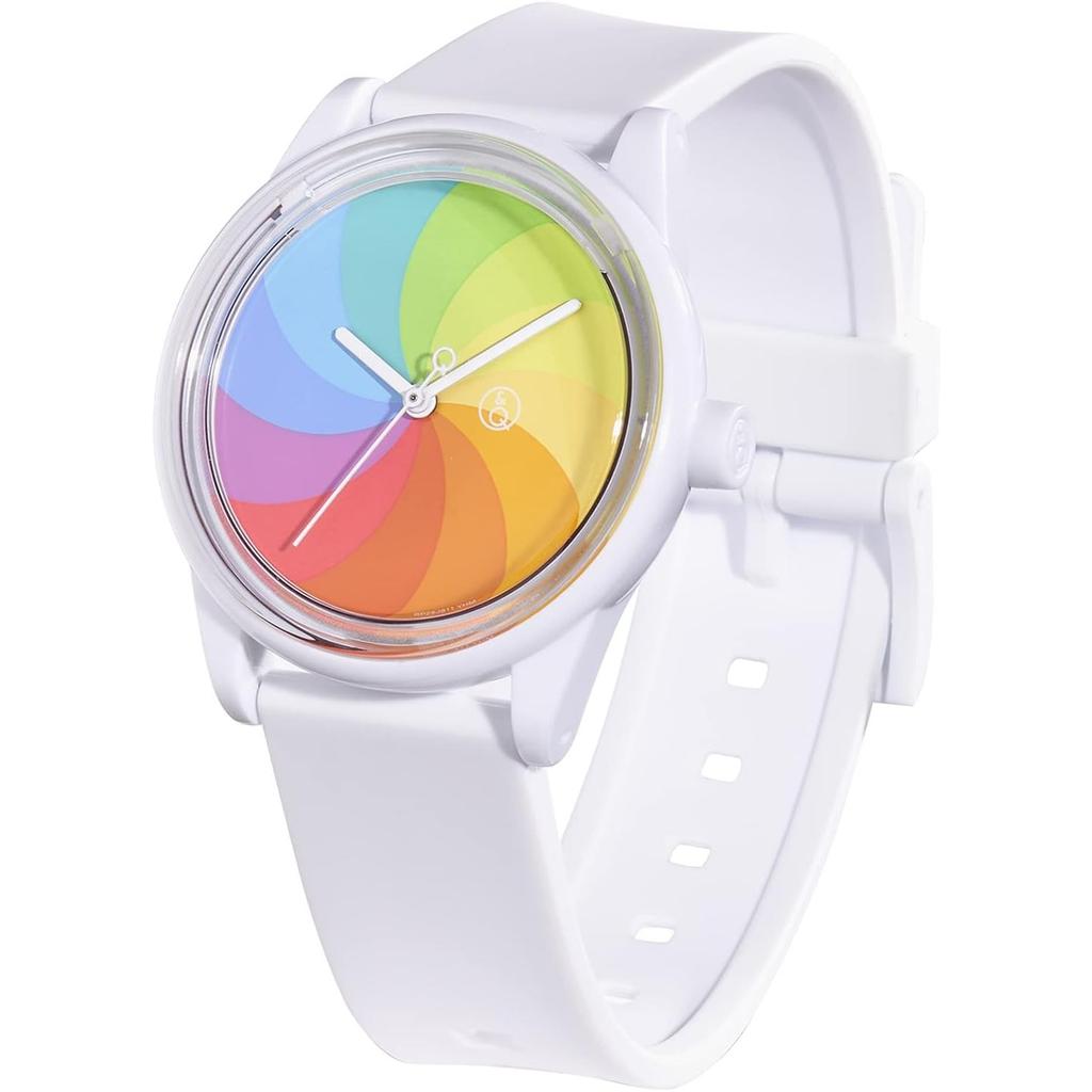 Q&Q SmileSolar GROOVISIONS GRV3013 Solar Watch White RP26J811 - Japan