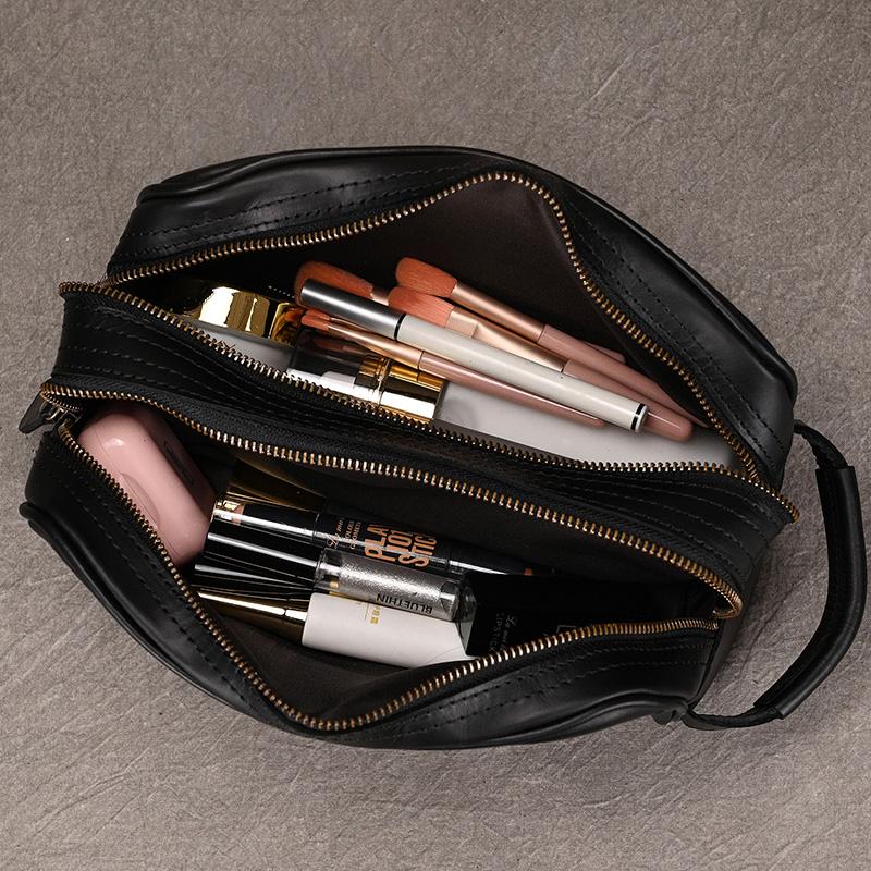 New Designer Men's Stroage Bag For Travel Wash Bags Clutch Bags Men Women Make Up Bags Genuine Leahter Durable Clutches Large