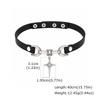 Punk Y2K Style Star Pendant Choker Necklace for Women Men, Vintage Charm PU Leather Collar Necklace, Party Gothic Jewelry Gift