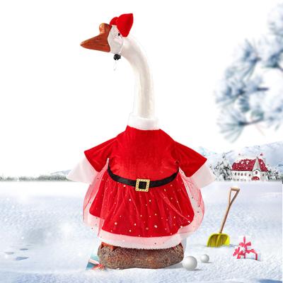 Roupas para Ganso de Varanda de Natal Roupas para Estátua de Ganso Roupas de Ganso para Decoração de Arte de Pátio Externo Interno Gramado